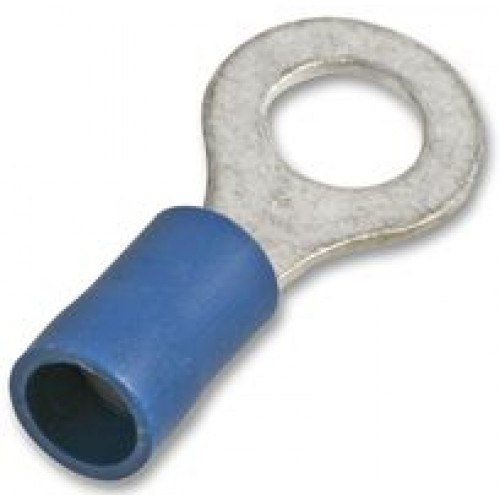 Insulated Blue 30 Amp 8 mm Ring Crimp Terminal